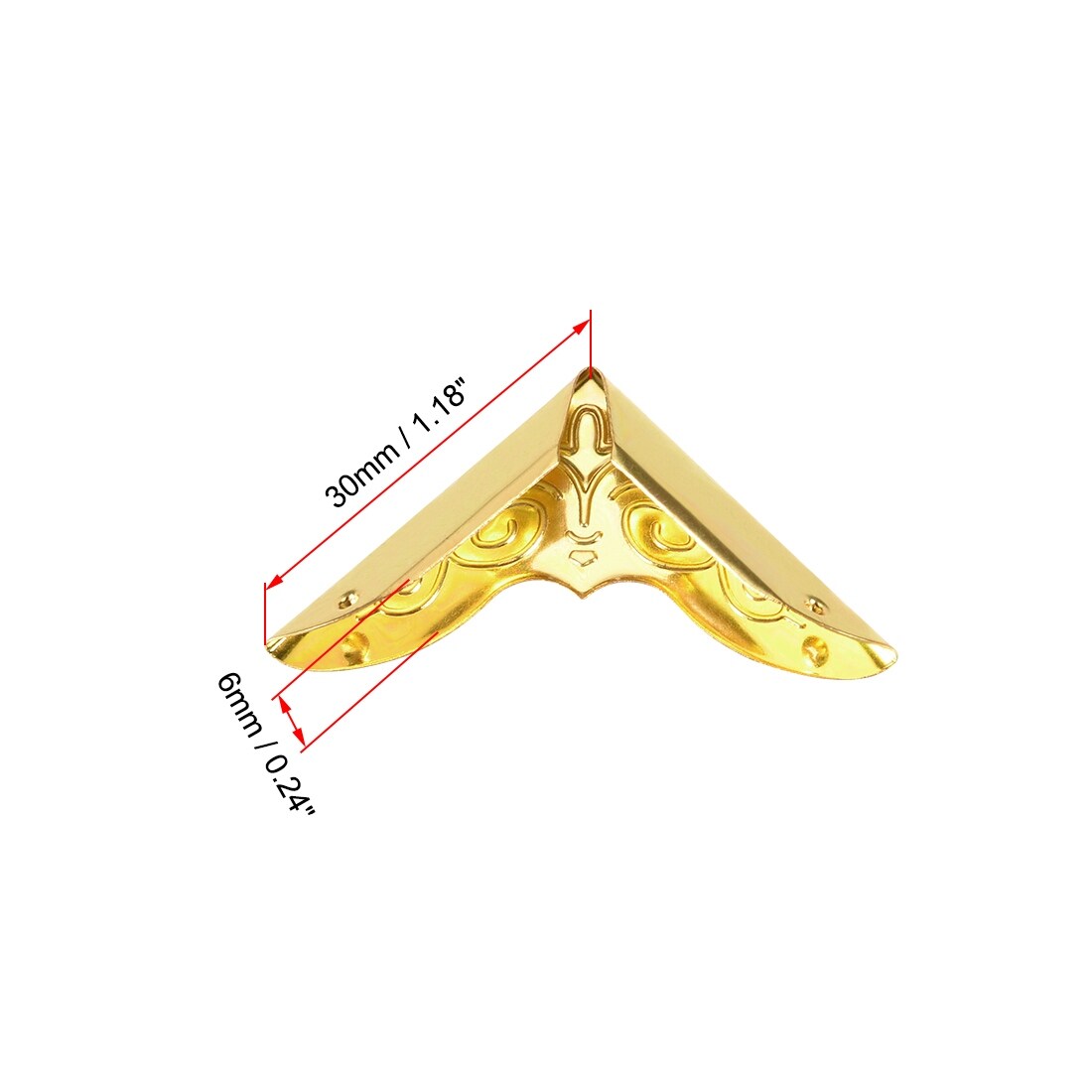 PATIKIL 20mm Metal Book Corners, 200pcs Photo Corners Book Corners Protector Retro Metal Decorative For Crafting Scrapbook Photo Album Book Binding, Gold Tone