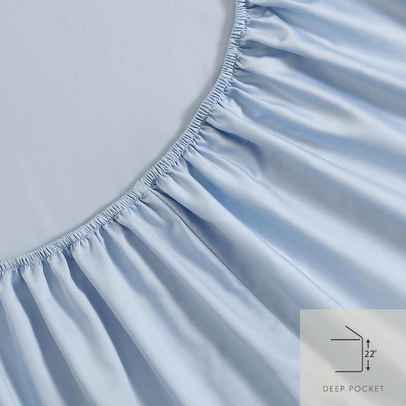 Laura Ashley T800 Cotton Sateen Solid Sheet Set