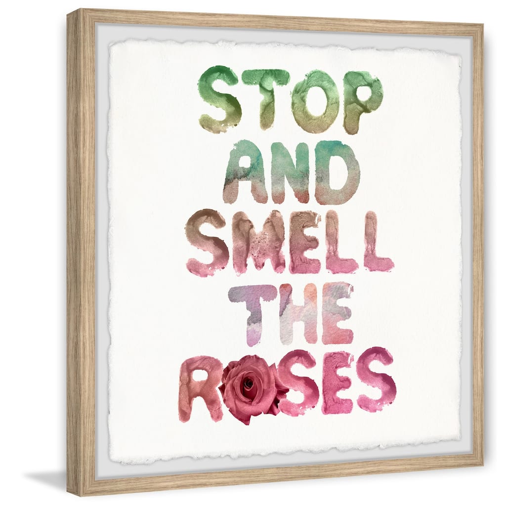 Stop and Smell the Roses II Framed Wall Art, Elegant Home Touch - Sophisticated Artwork for Refined Décor