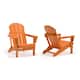 Laguna Poly Folding Adirondack Chairs (Set of 2) - Orange