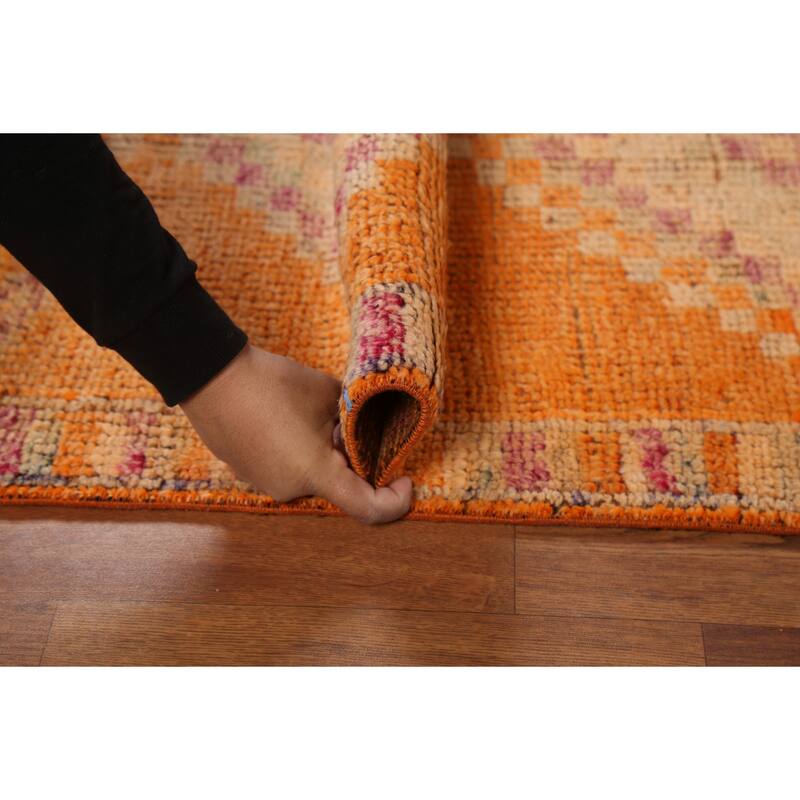 Anatolian Turkish Vintage Runner Rug Hand-Knotted Wool Carpet - 2'11"x 12'3"