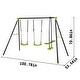 preview thumbnail 6 of 4, Interesting Triple Children Mental Safe Swing Set