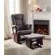 preview thumbnail 2 of 1, Aeron Grey Microfiber 2-piece Glider Chair and Ottoman Set