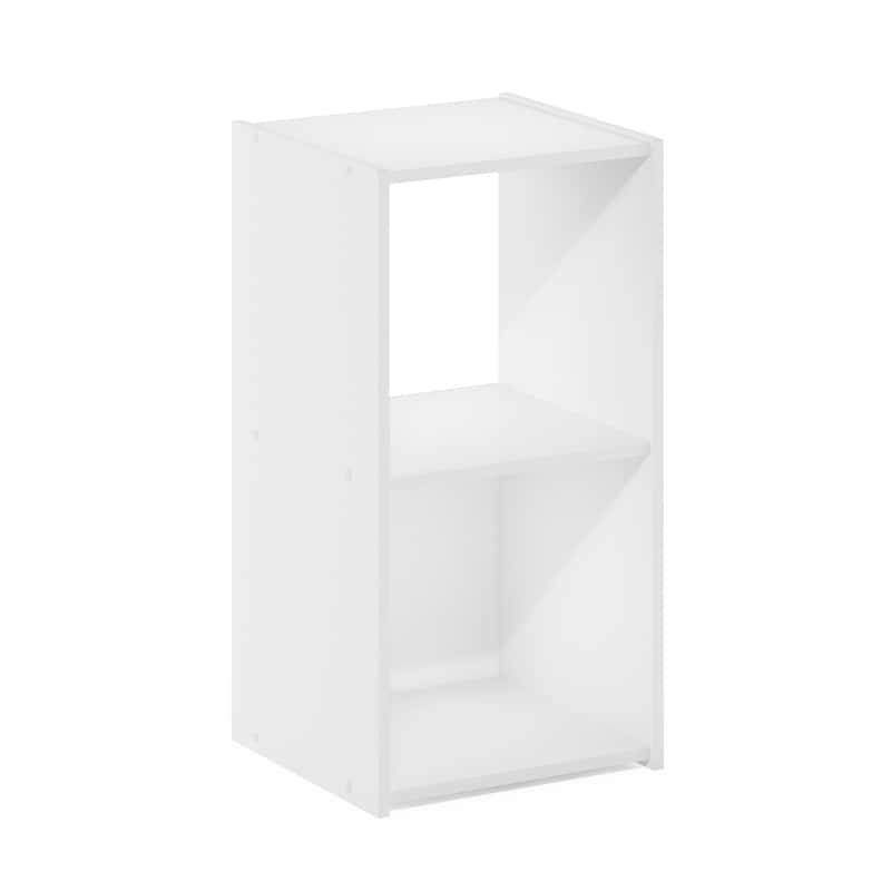 Storage Cabinet - White Cubic Organizer with Shelves - Home Decor & Living Room Storage