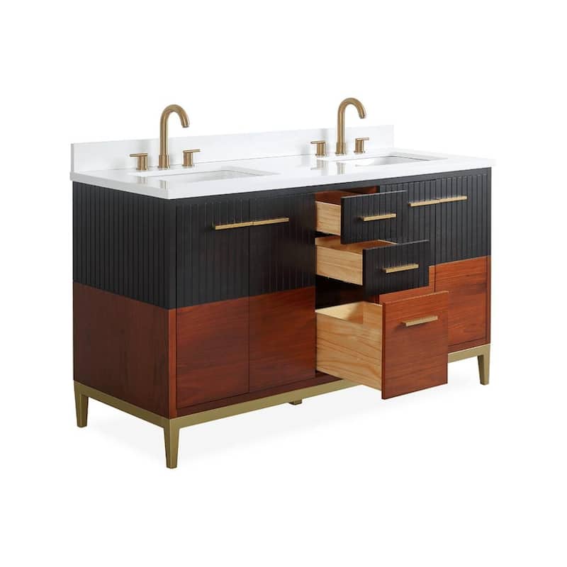 60 Inch Modern Double Sink Bathroom Vanity - 60 Inch