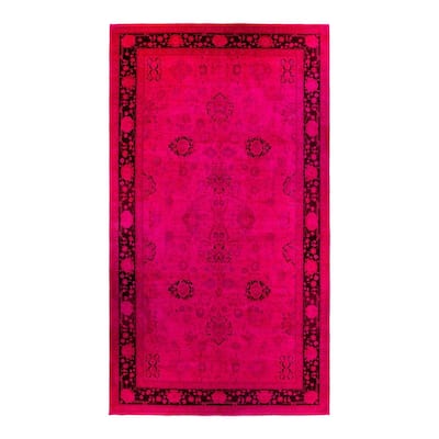 Overdyed, One-of-a-Kind Hand-Knotted Area Rug - Pink - 10' 1" x 17' 10"
