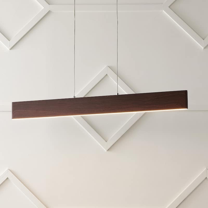 Julian 40" Dimmable Adjustable Integrated LED Metal Linear Pendant, by JONATHAN Y