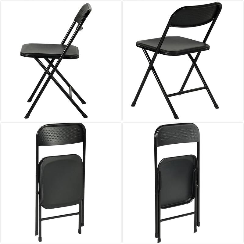 HOMYLIN Folding Chair Set with Metal Frame for Indoor/Outdoor Seating