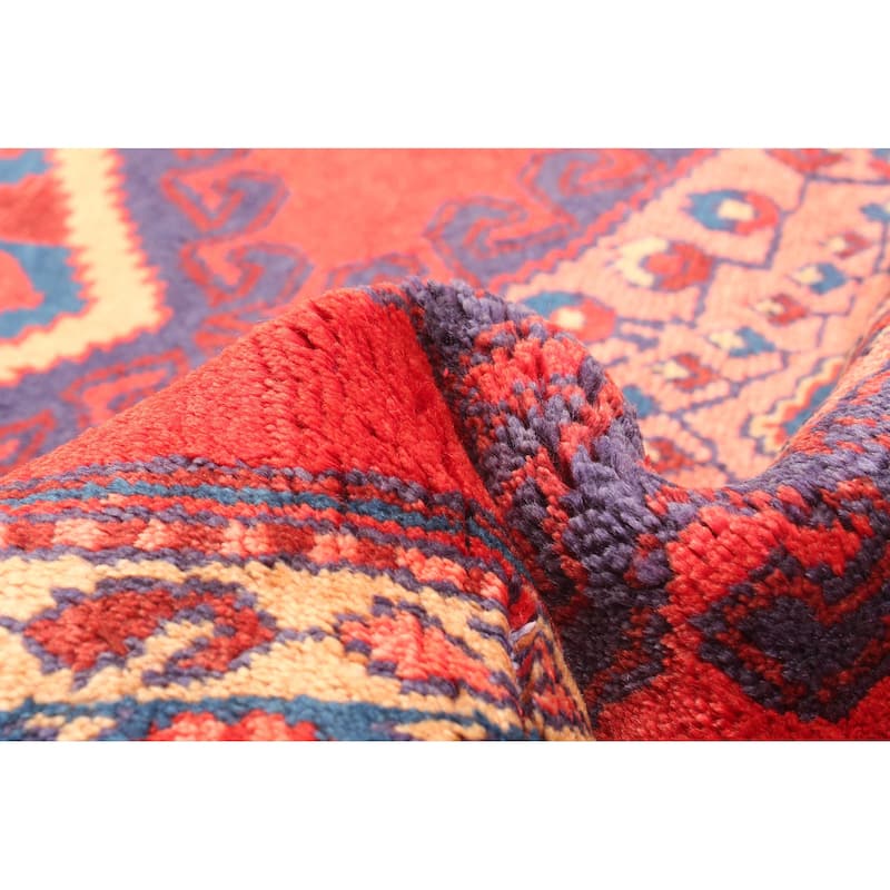 ECARPETGALLERY Hand-knotted Melis Vintage Light Red Wool Rug - 3'5 x 6'7