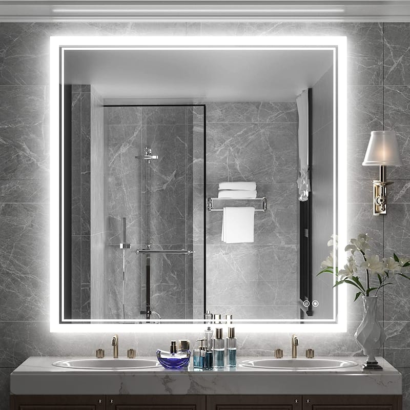 TokeShimi LED Bathroom Vanity Mirror, Anti-Fog Dimmable Wall Mirror - 36x36