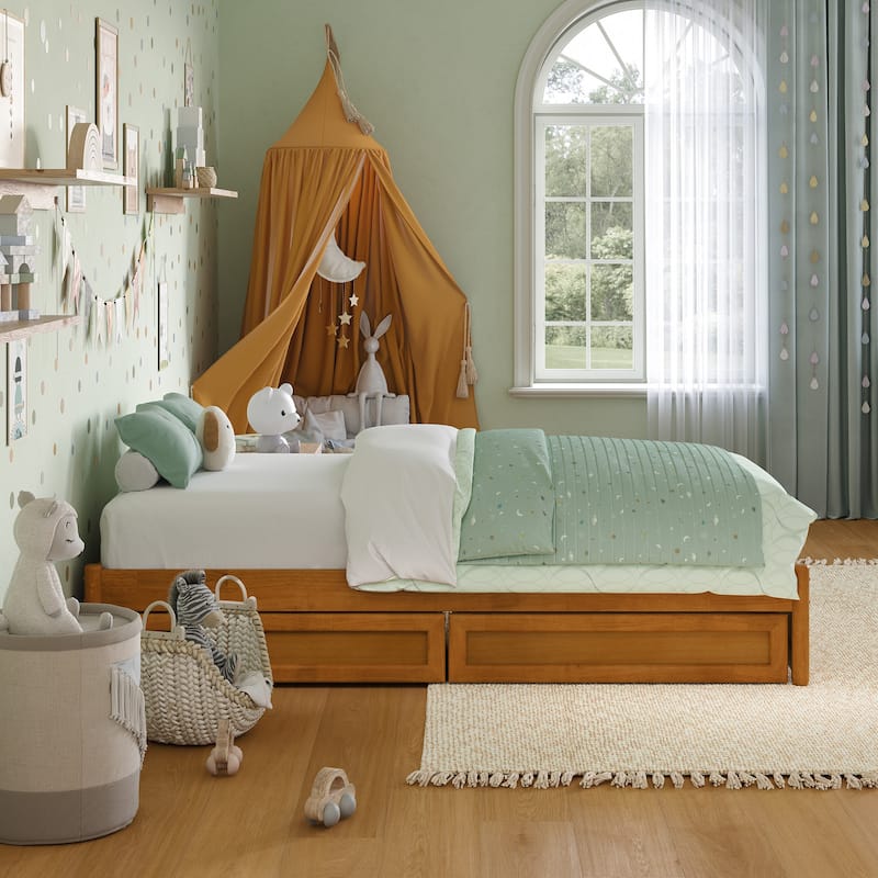 Barcelona Panel Platform Bed with Storage Drawers