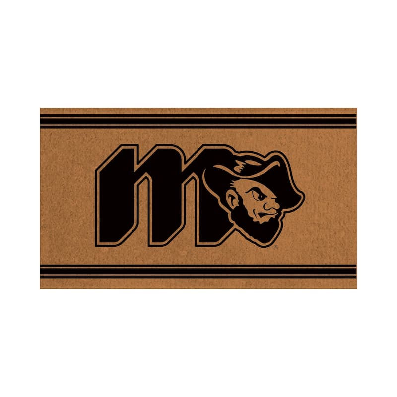 South Dakota School of Mining Monochrome Indoor/Outdoor Coir Door Mat - 28" x 16"