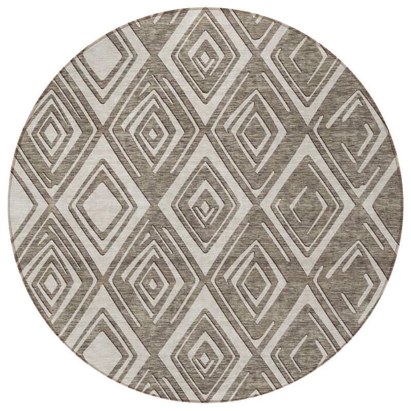 HomeRoots Geometric Transitional Rectangle Outdoor Rug