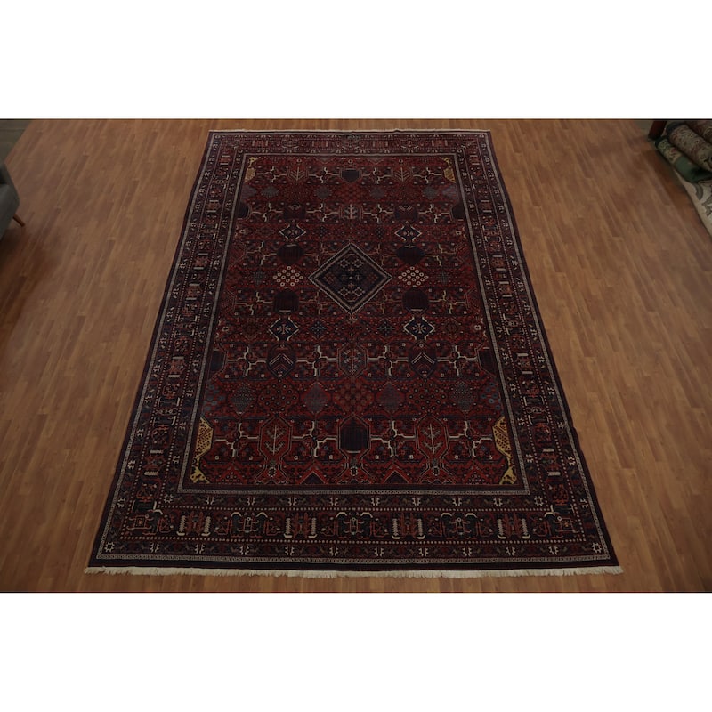 Hand Knotted Oriental 100% Wool Carpet Traditional Geometric Red Joshaghan Area Rug - 16' 10'' X 10' 8''