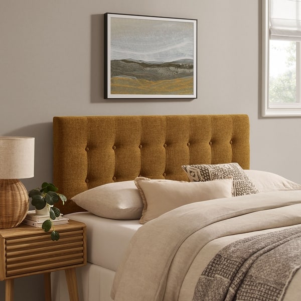 slide 2 of 10, Emily Upholstered Fabric Headboard Copper - Full