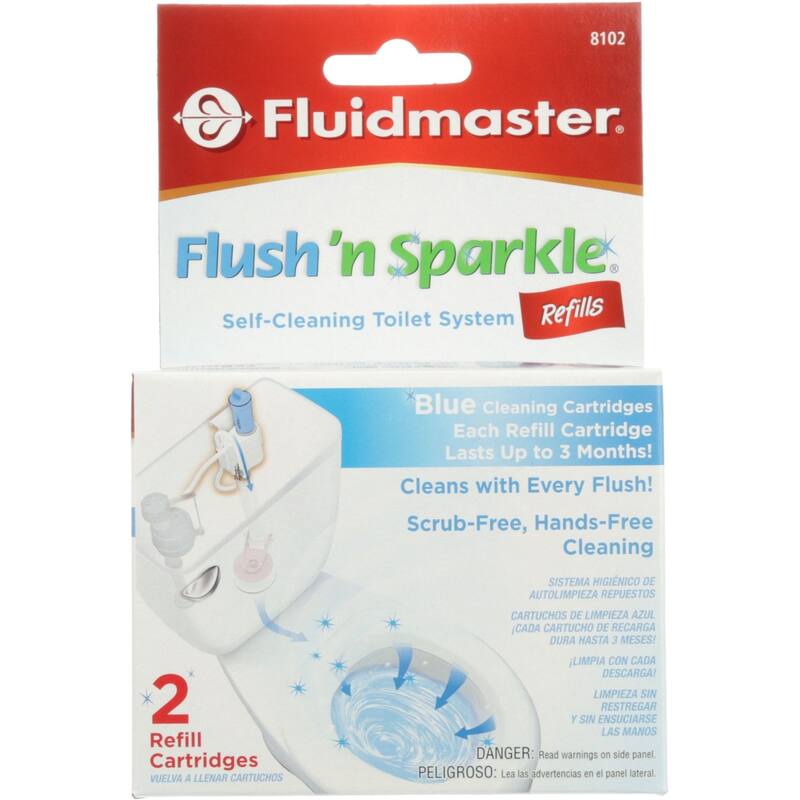 Fluidmaster Flush 'n Sparkle Refill Cartridges with Blue Cleaning