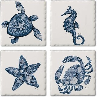 Absorbent Stone Car Coaster Assortment with Display