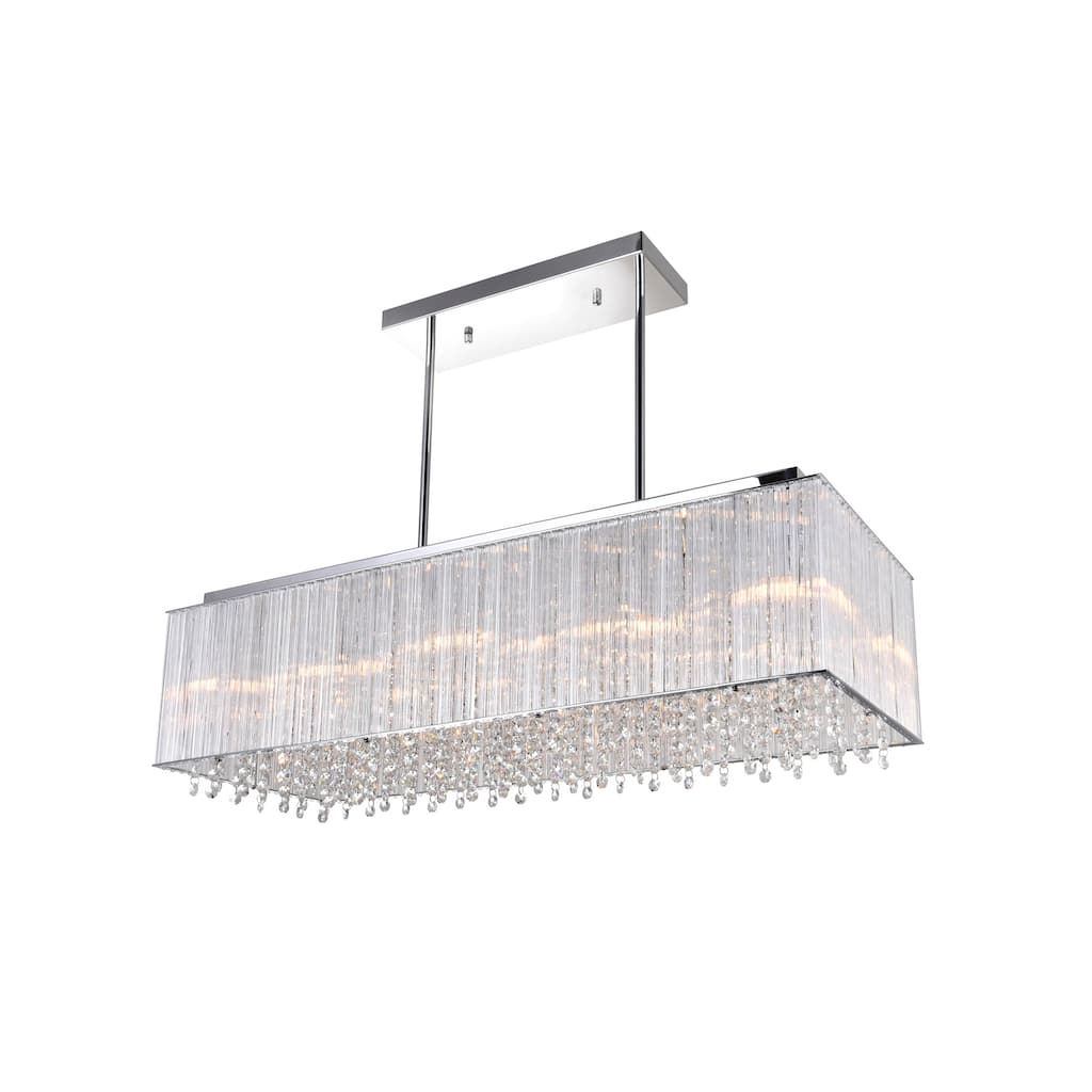 Spring Morning 10 Light Drum Shade Chandelier With Chrome Finish