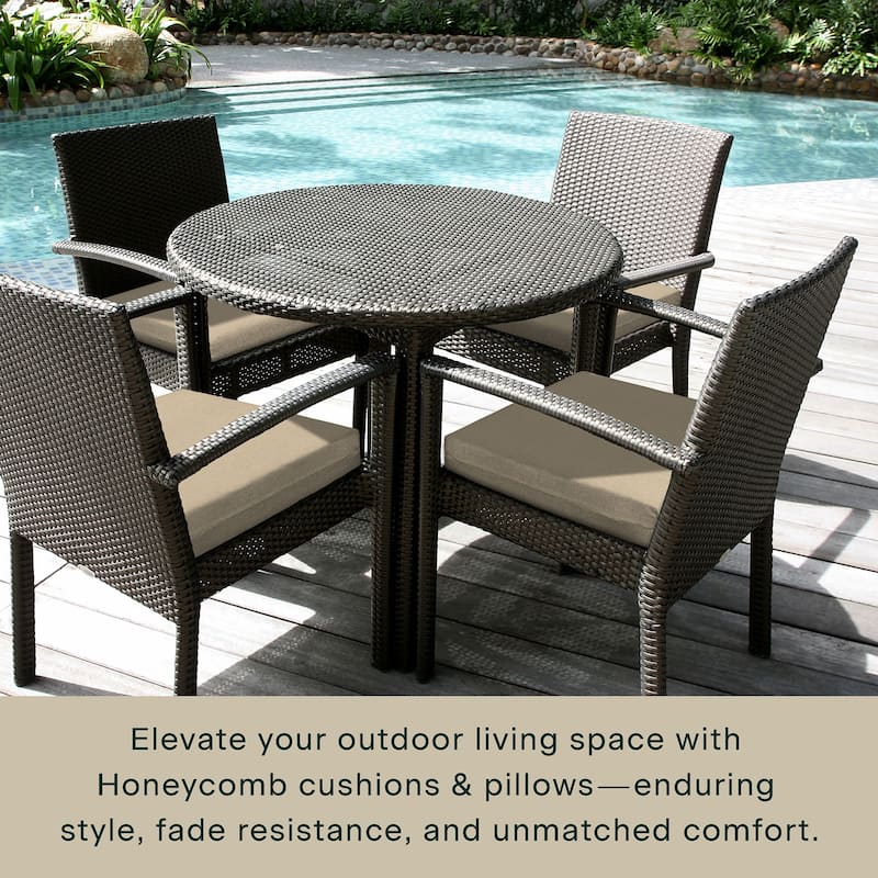 Outdoor Premium Dining Seat Cushion (2-Pack) - 20" wide x 20" deep x 4" thick