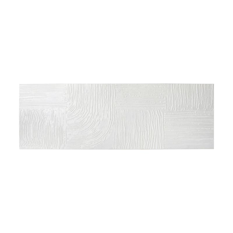 Terrain 12x36 Off-White Ceramic Large Format Trowel Plaster-Style Wall Tile (5.82 sq ft/case) - 4 Pack