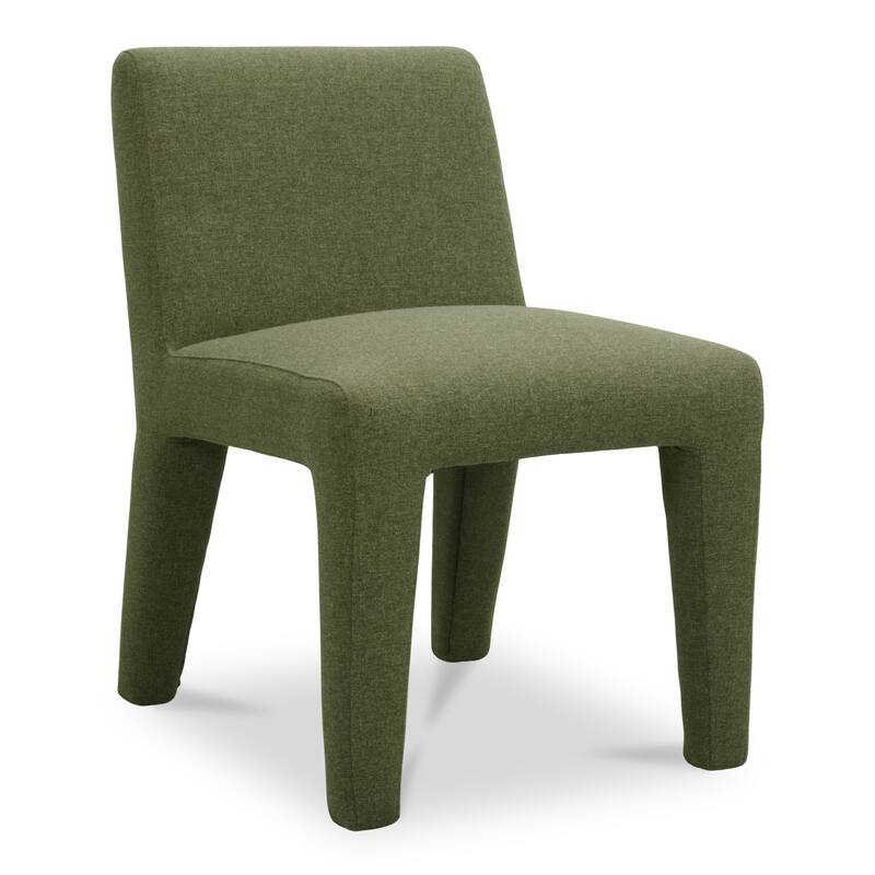 NADAAL STUDIOS Elion Dining Chair, Overly Padded Design, Aluminum Frame, Cream Olefin Fabric