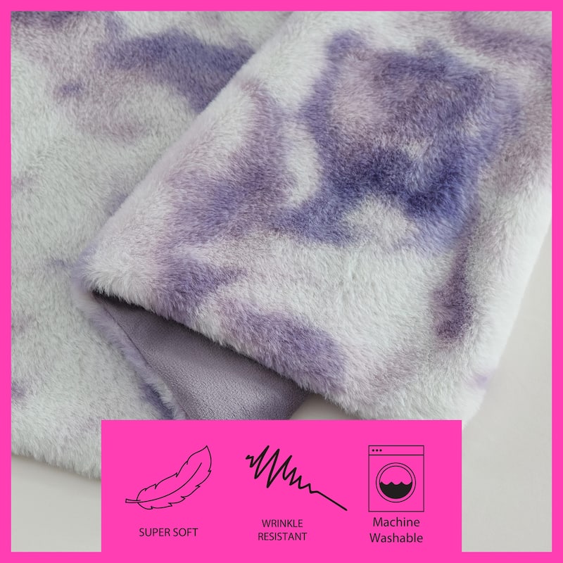 Betsey Johnson Faux Fur Reversible Throw Blanket