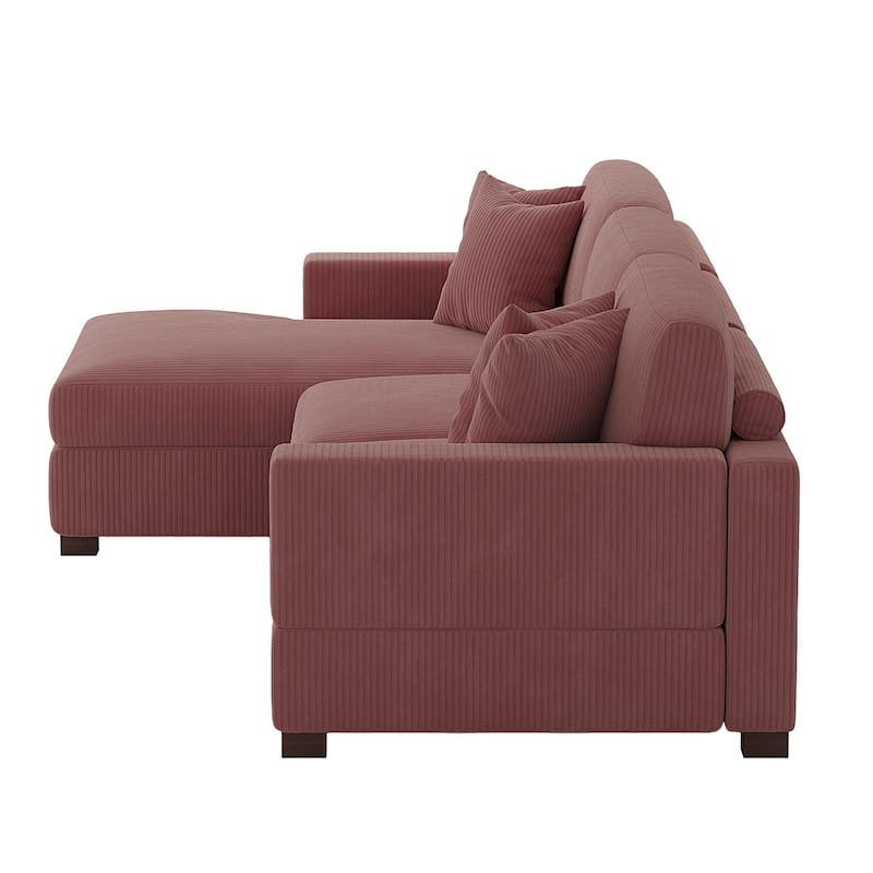 Oversized L-shaped Modular Sectional Sofa with Chaise Lounge