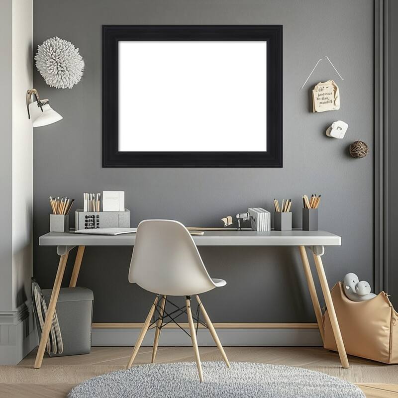 Abbey Black Framed Dry Erase Magnetic Board