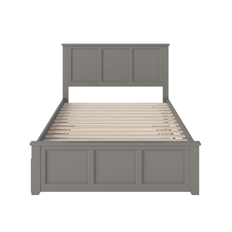 AFI Madison Full Size Platform Bed with Matching Footboard & Full Trundle