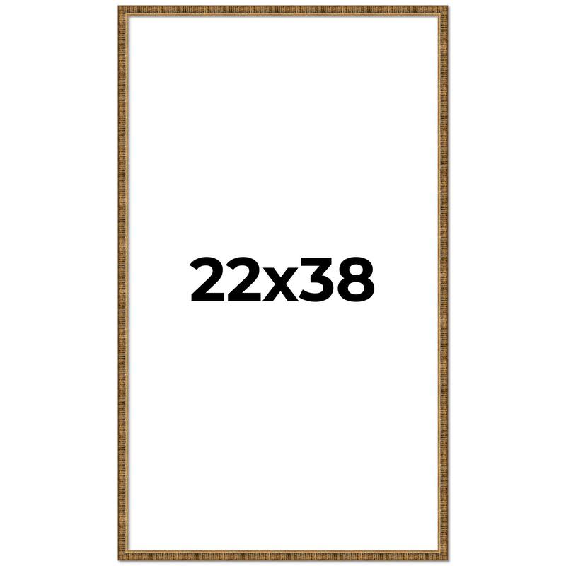 22x38 Frame Gold Kingsley Distressed Solid Wood Picture Frame Width