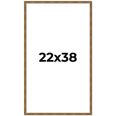 22x38 Frame Gold Kingsley Distressed Solid Wood Picture Frame Width