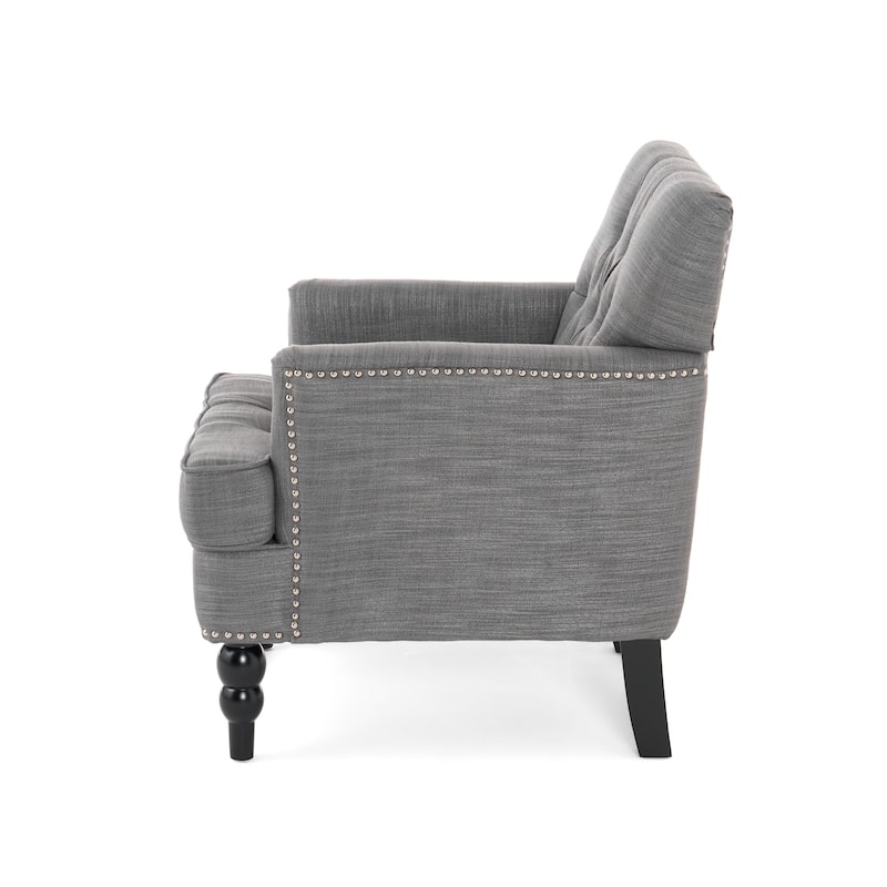 Malone Charcoal Grey Club Chair by Christopher Knight Home