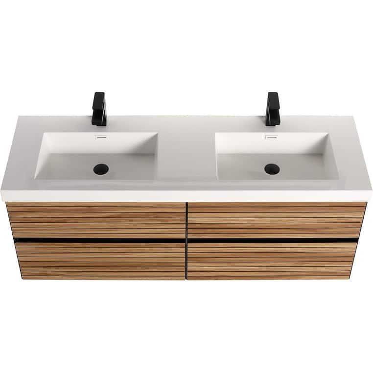 Blossom Annecy 60-Inch Floating Bathroom Vanity with Acrylic Sink