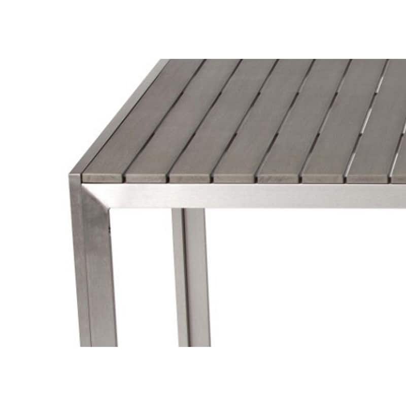 Sleek And Modish Trendy Anodized Aluminum Dining table, Gray