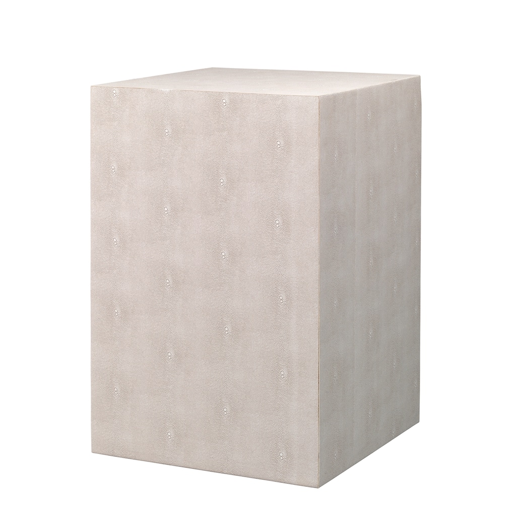 Alden Décor Esme Faux-Shagreen Square Side Table