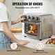 preview thumbnail 11 of 12, VEVOR Air Fryer Toaster Oven 7-IN-1 18L 1800W & 12-IN-1 25L 1700W Stainless Steel Convection Oven