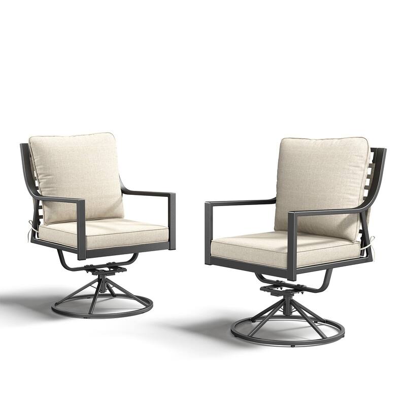 Outdoor Swivel Chairs Patio High Back Glider Chairs