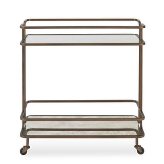 Uttermost Erivo Bronze Bar Cart - 34"W x 16"D x 32"H
