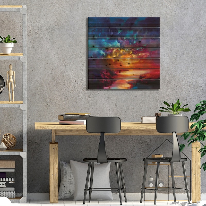 Liquid Light I Print On Wood by Scott Naismith - Multi-Color