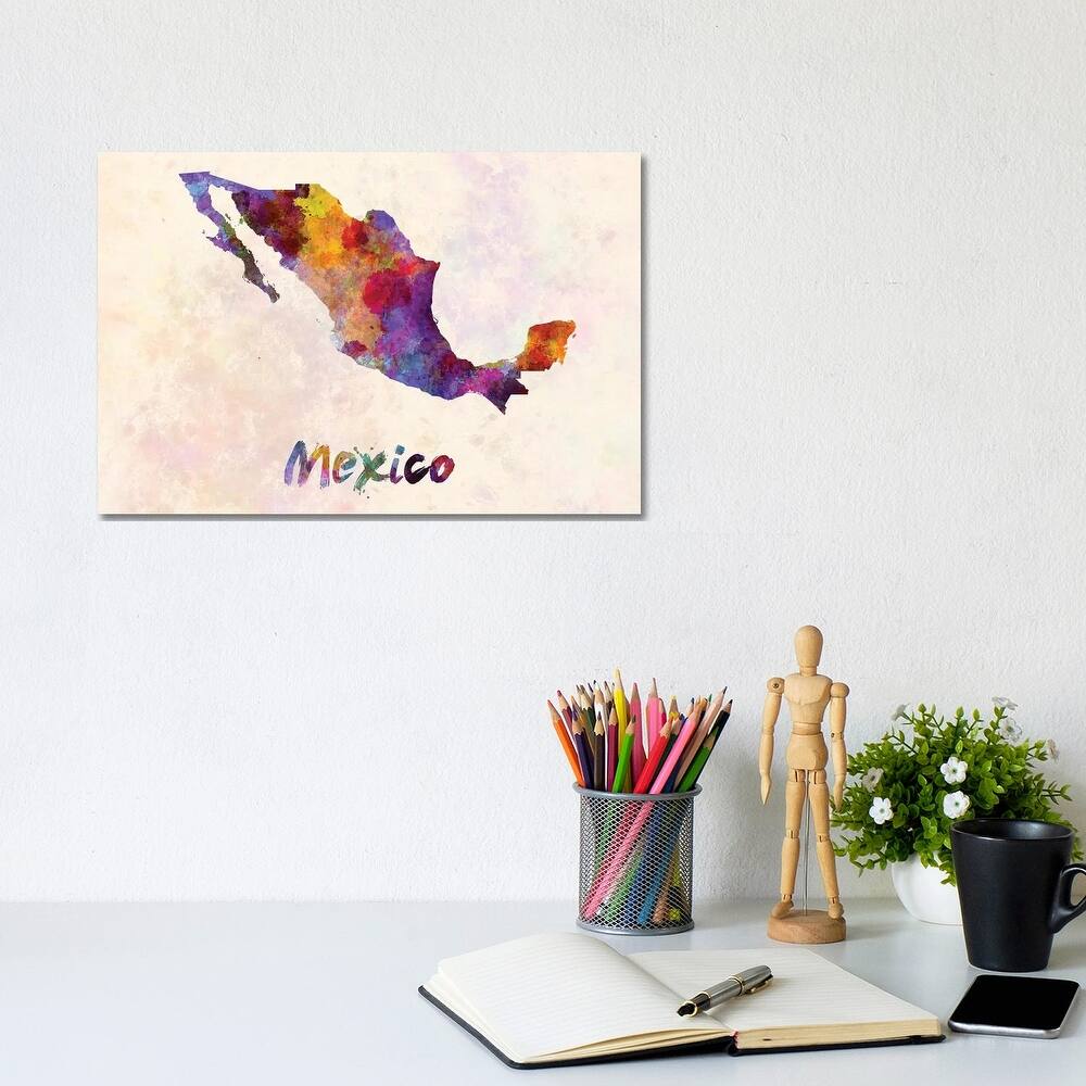 iCanvas "Mexico In Watercolor" by Paul Rommer Canvas Print