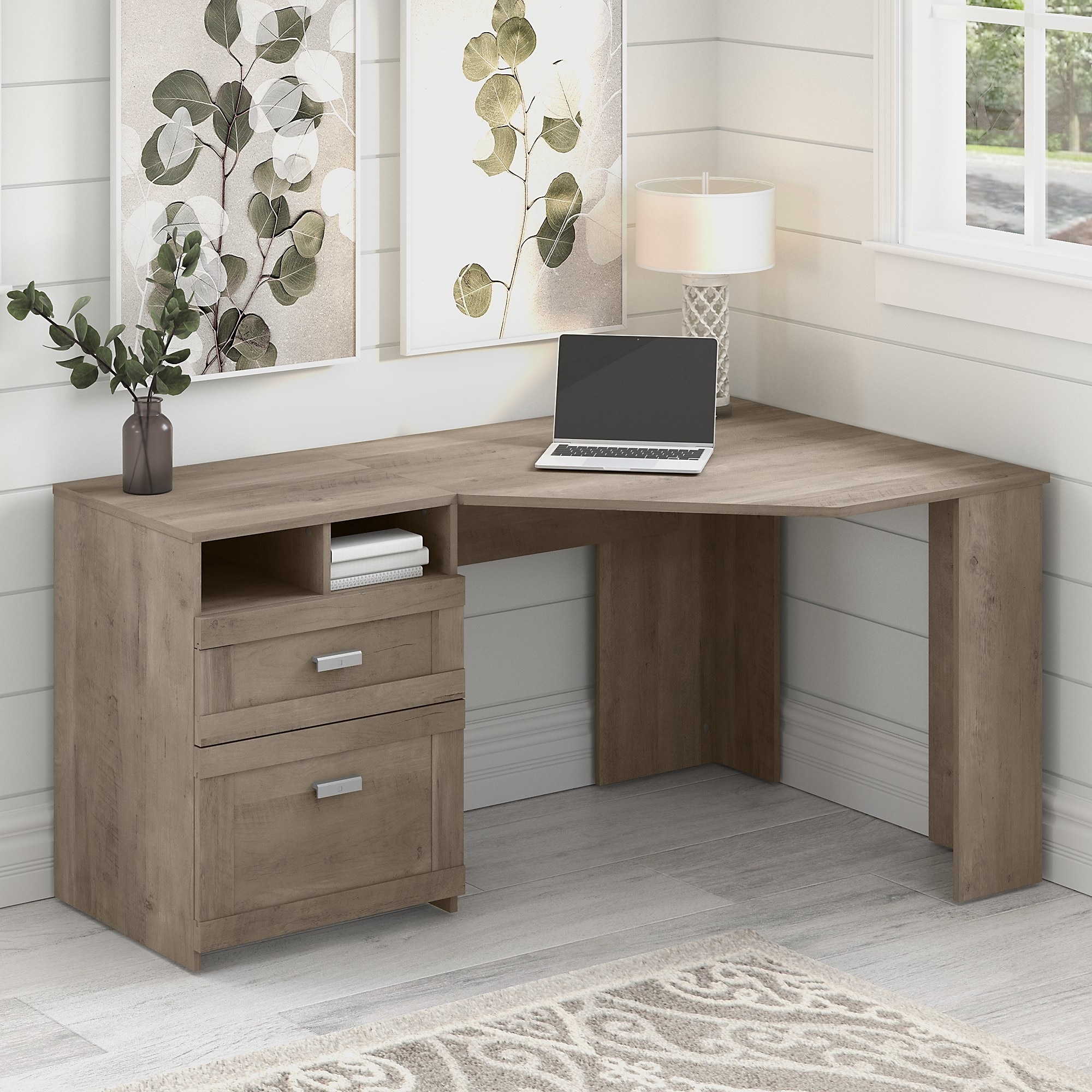 Shop Wheaton 60w Reversible Corner Desk With Storage By Bush Furniture Overstock 31985531