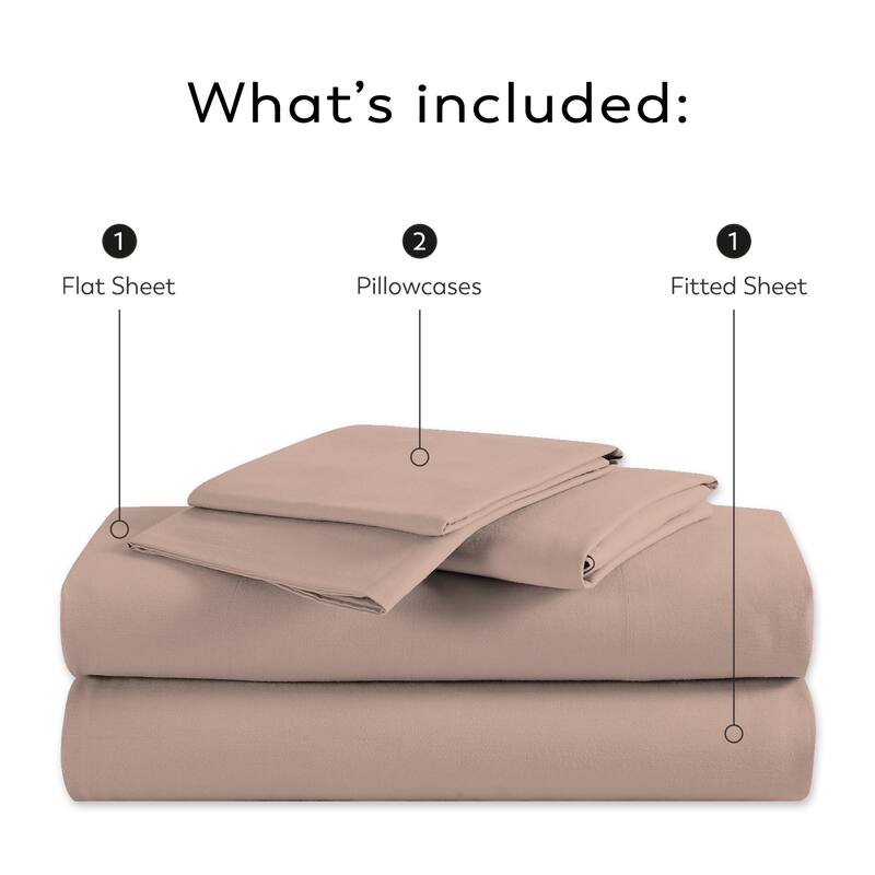 Purity Home 300-Thread Count Ultra-Soft & Silky Cotton Rayon Sheet Set