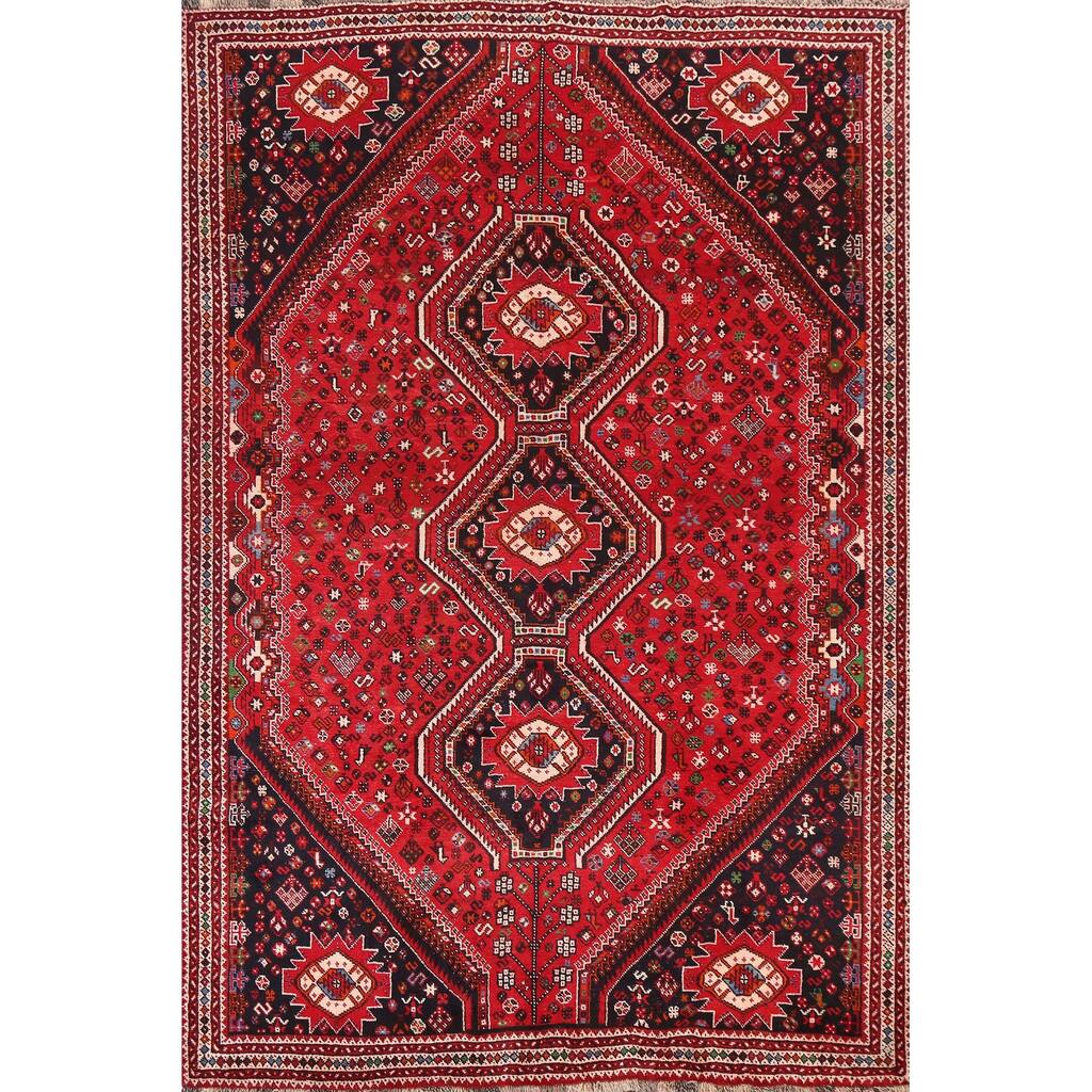 Tribal Vintage Shiraz Persian Traditional Area Rug Wool Hand-knotted - 7'6" x 9'9"