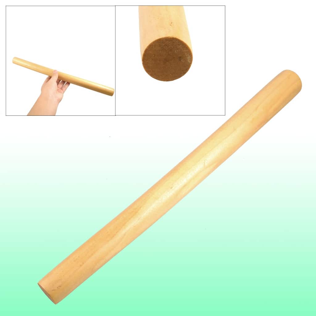 Kitchen Wooden 40.2 x 2.8cm Flour Rolling Stick Pin - Beige