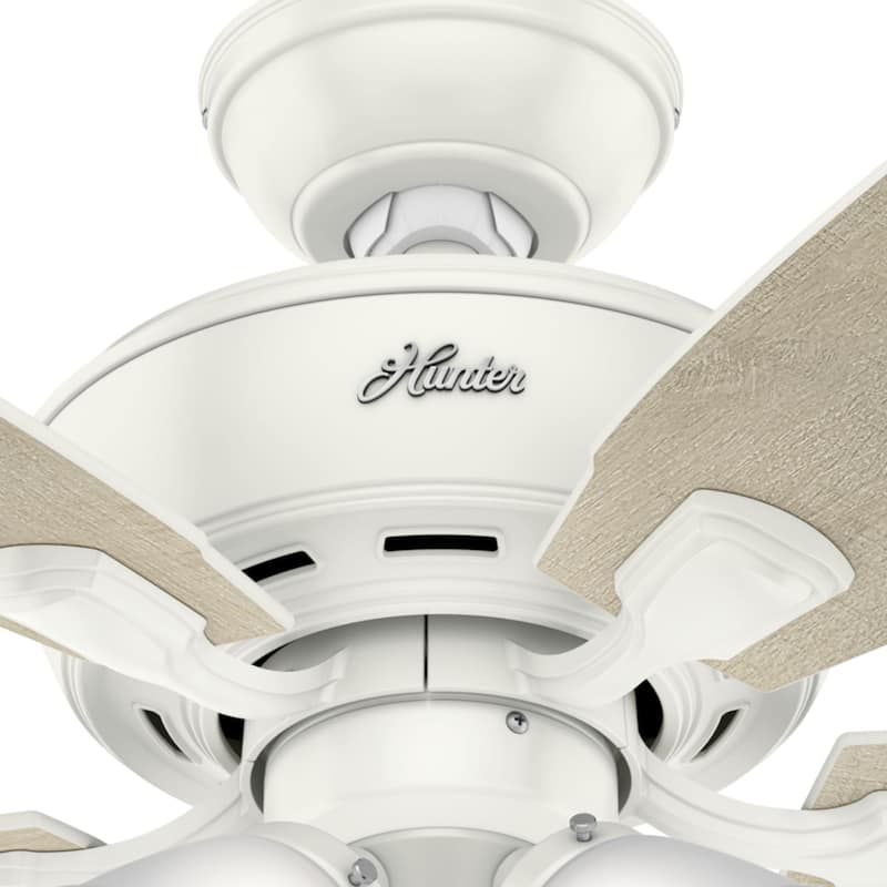 Hunter 52' Amberlin Ceiling Fan with LED Light Kit, Pull Chains - Farmhouse, Transitional, Rustic
