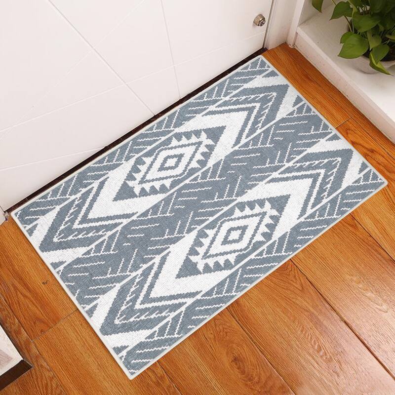 Sussexhome Heavy Duty Ultra Thin Non Slip Washable Cotton Indoor Rug - 2' x 3'