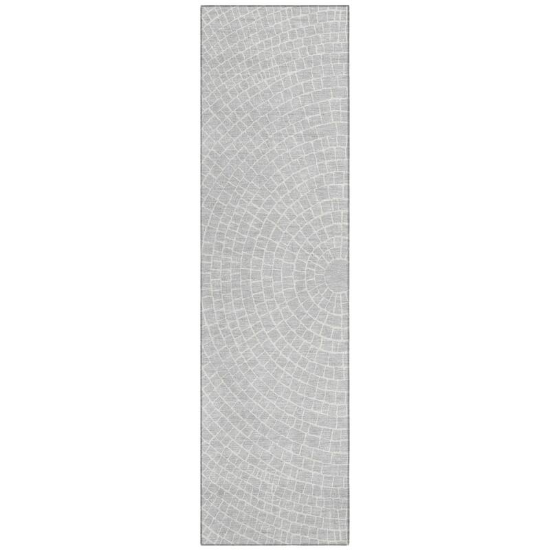 Machine Washable Indoor/ Outdoor Modern Gravity Chantille Rug