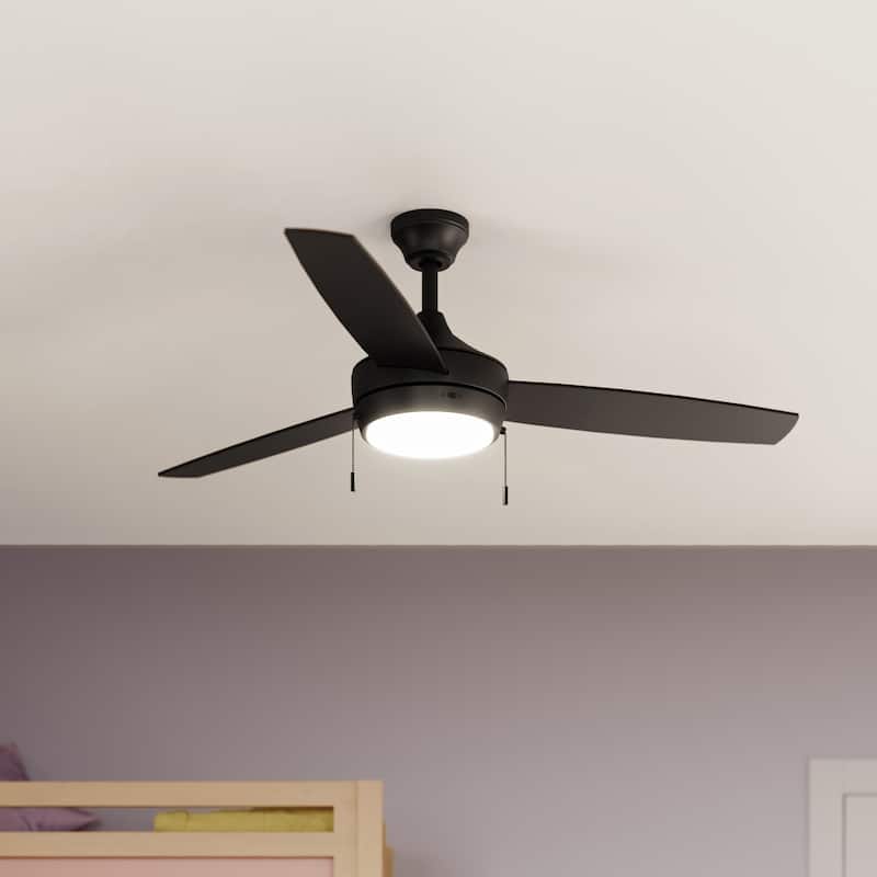 Nolyn Modern LED Ceiling Fan with Blades - 3 Blades - Matte Black