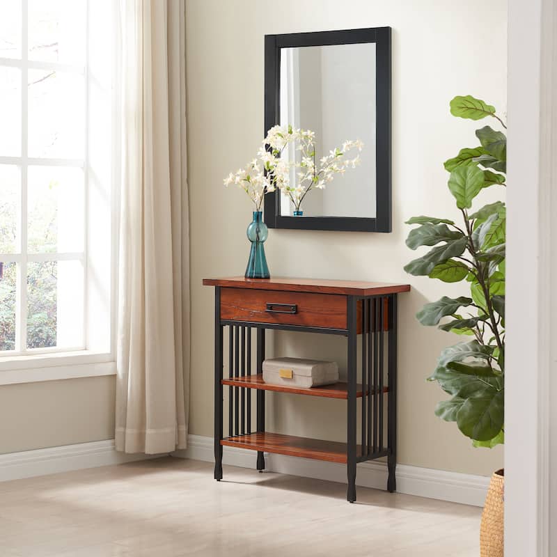 Shorewood Square Bathroom Soft Matte Black Mirror
