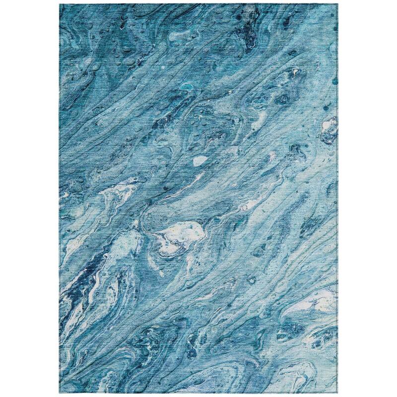 HomeRoots Abstract Transitional Rectangle Outdoor Rug